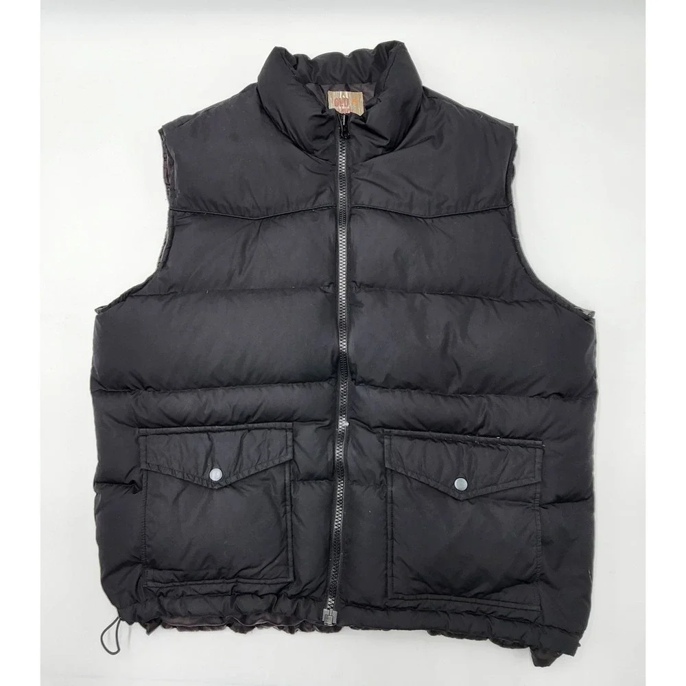 VINTAGE OLD NAVY PUFFER JACKET‎ VEST XL BLACK Y2K